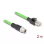DeLOCK M12 X-koduotas 8 kontaktų vyriškas į RJ45 vyrišką tinklo kabelis PUR TPU 2 m