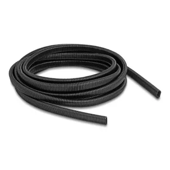 DELOCK plastikinis gofruotas kabelių apsauginis kanalas 13,6 x 6,3 mm, 5 m, juodas