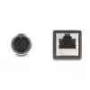 Tinklo kabelis DeLOCK M12 A-koduotas 8 kontaktų vyriškas į RJ45 moterišką Cat5e 0,5 m juodas