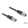 Tinklo kabelis DeLOCK M12 X-coded 8 kontaktų vyras-vyras Cat5e 2 m juodas