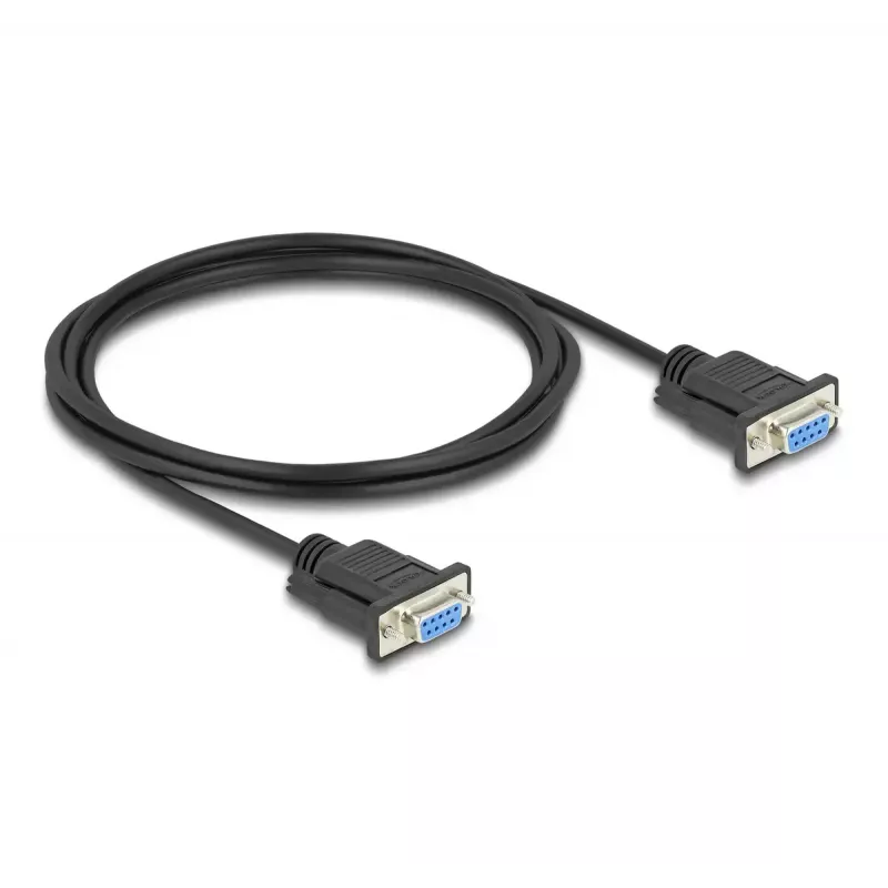DeLOCK 86824 Serijinis kabelis DB-9 2 m juodas