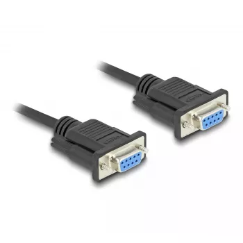 DeLOCK 86824 Serijinis kabelis DB-9 2 m juodas