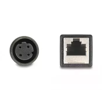 DeLOCK M12 adapterinis kabelis D-koduotas 4 kontaktų moteriškas M12 į RJ45 moterišką 50 cm