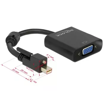 Laido adapteris DeLOCK 62641 Mini DisplayPort į VGA 0,25 m