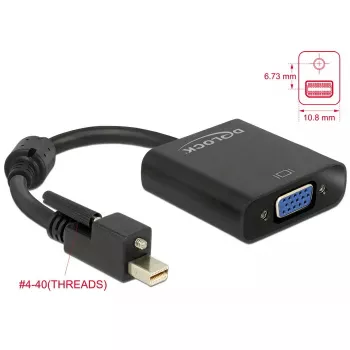 Laido adapteris DeLOCK 62641 Mini DisplayPort į VGA 0,25 m