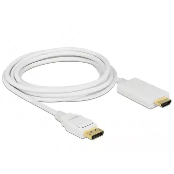 Vaizdo kabelio adapteris DeLOCK 83819 3 m DisplayPort HDMI Baltas