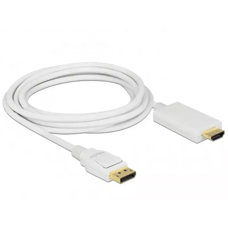 Vaizdo kabelio adapteris DeLOCK 83819 3 m DisplayPort HDMI Baltas
