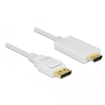 Vaizdo kabelio adapteris DeLOCK 83819 3 m DisplayPort HDMI Baltas