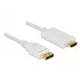 Vaizdo kabelio adapteris DeLOCK 83819 3 m DisplayPort HDMI Baltas