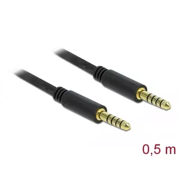 Garso kabelis DeLOCK 85790 0,5 m 4,4 mm juodas