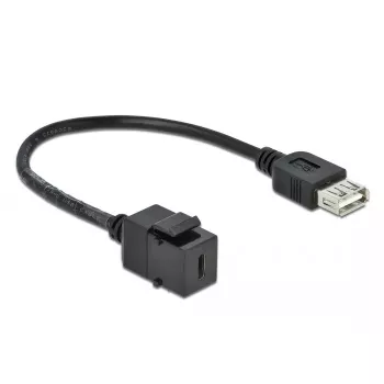 Keystone modulis DeLOCK 86384 plokščias juodas USB C