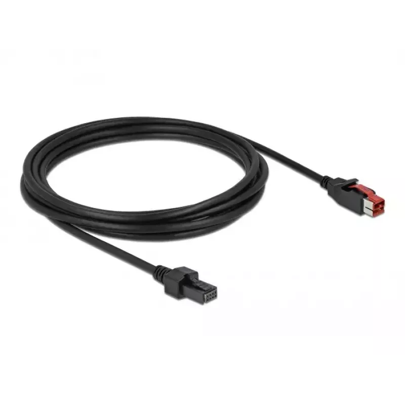 PoweredUSB kabelis DeLOCK 85952 24 V 2 x 4 pin vyriškas 3 m