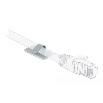 Laidų laikiklis DeLOCK 60184 satino plienas 10 vnt.