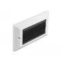 DeLOCK 66492 kabelių valdymo dangtelis 146 x 86 mm su juodais šepetėlių ruožais, baltas