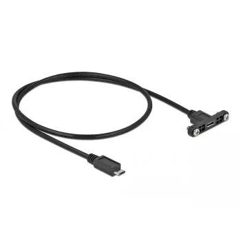 DeLOCK USB 2.0 Micro-B lizdas (montuojamas į skydelį) - USB 2.0 Micro-B kištukas 0,5 m