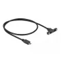 DeLOCK USB 2.0 Micro-B lizdas (montuojamas į skydelį) - USB 2.0 Micro-B kištukas 0,5 m