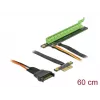 Riser Card DeLOCK PCI Express x1 į x16 su lanksčiu kabeliu 80 cm
