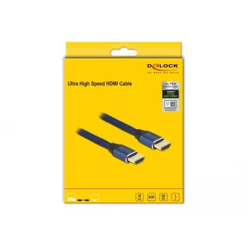 HDMI kabelis DeLOCK Ultra High Speed 48 Gbps 8K 60 Hz mėlynas 3 m