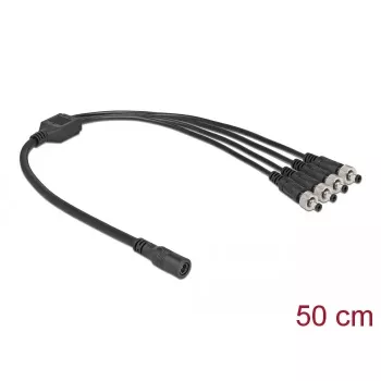 Kabelio skirstytuvas DeLOCK 86588 5,5 x 2,1 mm 1x moteriškas į 4x vyriškas sraigtinis