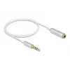 Audio ilginamasis kabelis DeLOCK 66072 3,5 mm Kištukas į Lizdą Itin Plonas 0,5 m Baltas