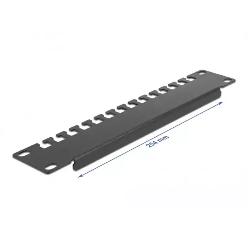 DeLOCK 10 inch kabelių atramos bėgelis 1U juodas