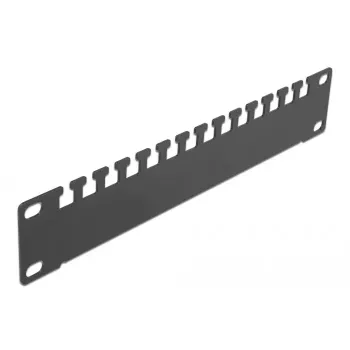DeLOCK 10 inch kabelių atramos bėgelis 1U juodas