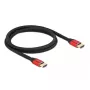 HDMI kabelis DeLOCK Ultra High Speed 48 Gbps 8K 60 Hz raudonas 1 m
