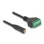 Audio kabelis DeLOCK 66294 0,2 m 2,5 mm lizdas – gnybtų kištukas juodas