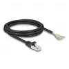 DeLOCK RJ50 (vyriškas) į atvirus laidų galus S/FTP 2 m juodas kabelis