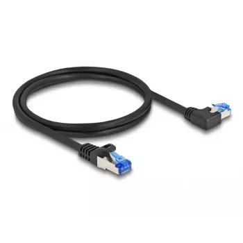 Tinklo kabelis DeLOCK RJ45 Cat.6A S/FTP 1m juodas