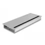Kabelių pravedimo įdėklas DELOCK 66864 stalams, sidabrinis, 120×300×28 mm
