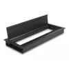 DeLOCK kabelių pravedimo dėžutė su šepetėliu stalo montavimui 300 x 120 x 28 mm juoda