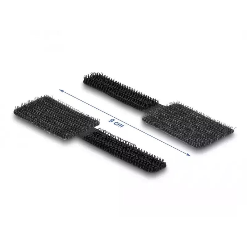 DeLOCK Mini Lipdukas kabeliams tvirtinti 90mm x 24mm lipnus 10 vnt juodi