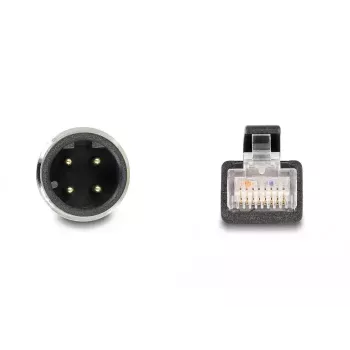 DeLOCK M12 adapterinis kabelis D-koduotas 4 kontaktų kištukas į RJ45 kištuką 50 cm