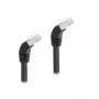 Tinklo kabelis DeLOCK RJ45 Cat.6A 45° žemyn kampu 2m juodas