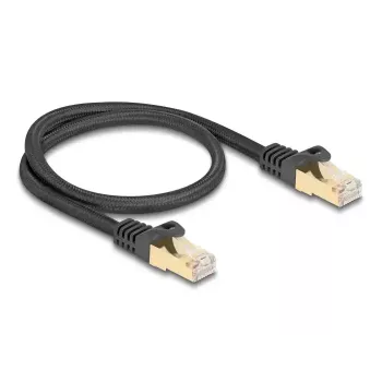 DeLOCK RJ45 80316 tinklo kabelis Cat.6A 0,5 m juodas