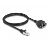 DeLOCK RJ50 ilginimo laidas kištukas–lizdas S/FTP 1 m juodas