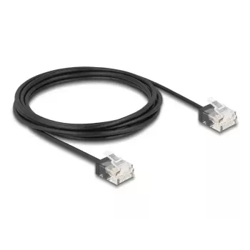 Tinklo kabelis DeLOCK RJ45 Cat.6 UTP Ultra Slim 3m juodas