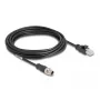DeLOCK M12 X-koduotas 8 kontaktų patinas į RJ45 patiną Cat5e tinklo kabelis 5 m juodas