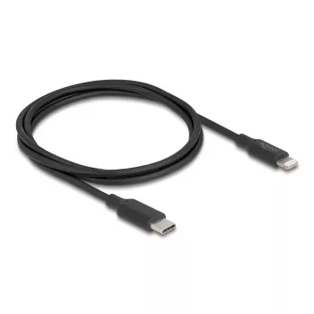 Laidas DELOCK USB-C į Lightning plonas 1 m, Lightning ↔ USB-C, 9 V 3 A, 3,3 mm, MFi