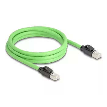 DeLOCK 80890 RJ-45 Cat6a 2 m juodas žalias tinklo kabelis