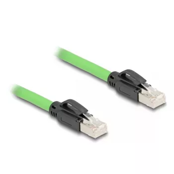 DeLOCK 80890 RJ-45 Cat6a 2 m juodas žalias tinklo kabelis