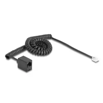 DeLOCK telefono laidas 3 m Juodas 90064 RJ-11 RJ-45