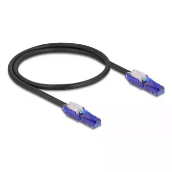 Tinklo kabelis DeLOCK 80925 RJ-45 Cat6 0,5 m juoda violetinė