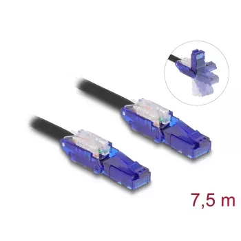 DeLOCK 80930 tinklo kabelis Cat6 U/UTP 7,5 m juodai violetinis