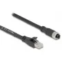 DeLOCK 80590 M12 į RJ-45 tinklo kabelis Cat5e 2 m Juoda