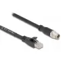 DeLOCK 80585 M12 į RJ-45 kabelis Cat5e 5 m juodas