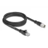 Tinklo kabelis DeLOCK 80579 M12 – RJ-45 Cat5e 2 m Juoda