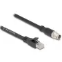 Tinklo kabelis DeLOCK 80579 M12 – RJ-45 Cat5e 2 m Juoda