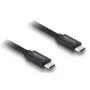 USB-C į USB-C koaksialinis kabelis DELOCK USB4 Gen 3x2 40 Gbps USB PD 3.1 240 W 1 m